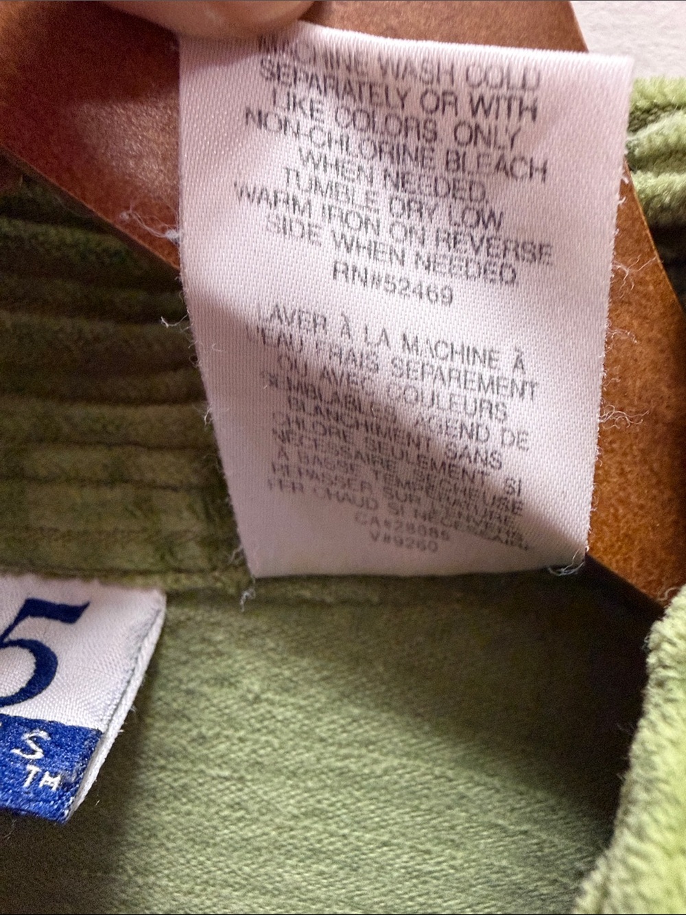 725 Originals Vintage Women’s Olive Green Corduroy Zip Shirt Jacket Size Small - Picture 3 of 13